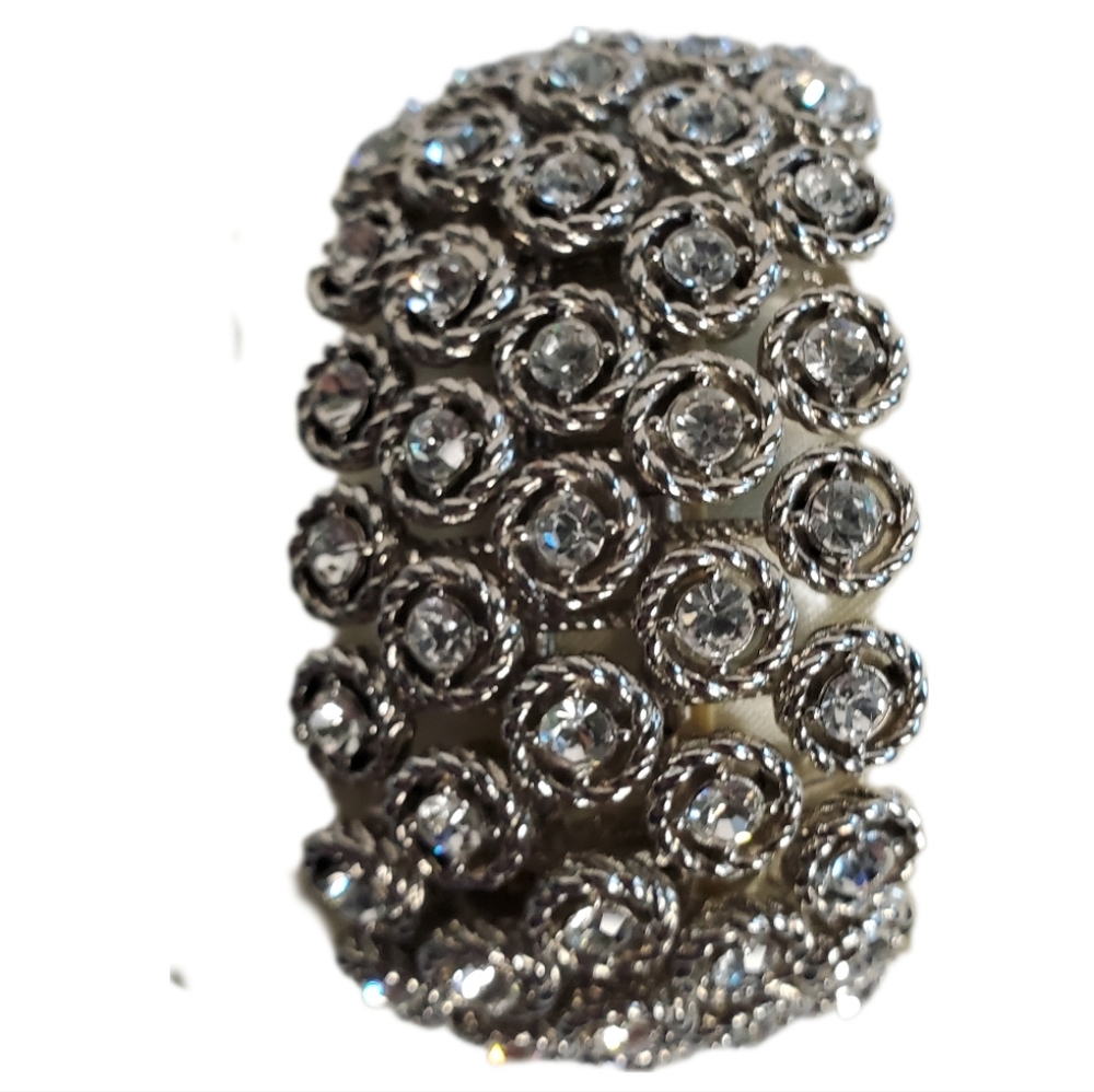 Crystal Stretch Flex Elastic Statement Bracelet - image 2